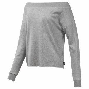 Reebok Yoga Pullover Sweatshirt Damen - Grau - DE 762-JHW